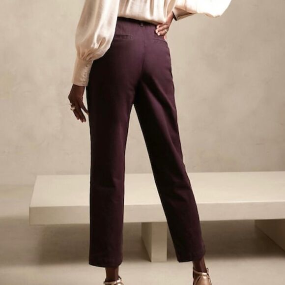 BANANA REPUBLIC Slim Flat Front Chino, Navy Blue, Size 14 - Picture 3 of 12